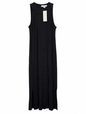 Amour Vert Grace Paris Rib Maxi Dress Black Modal Size S